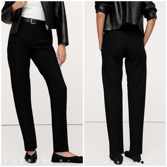 Banana Republic High-Rise Modern Slim Refined Ankle Pant Black 12 - Picture 1 of 12